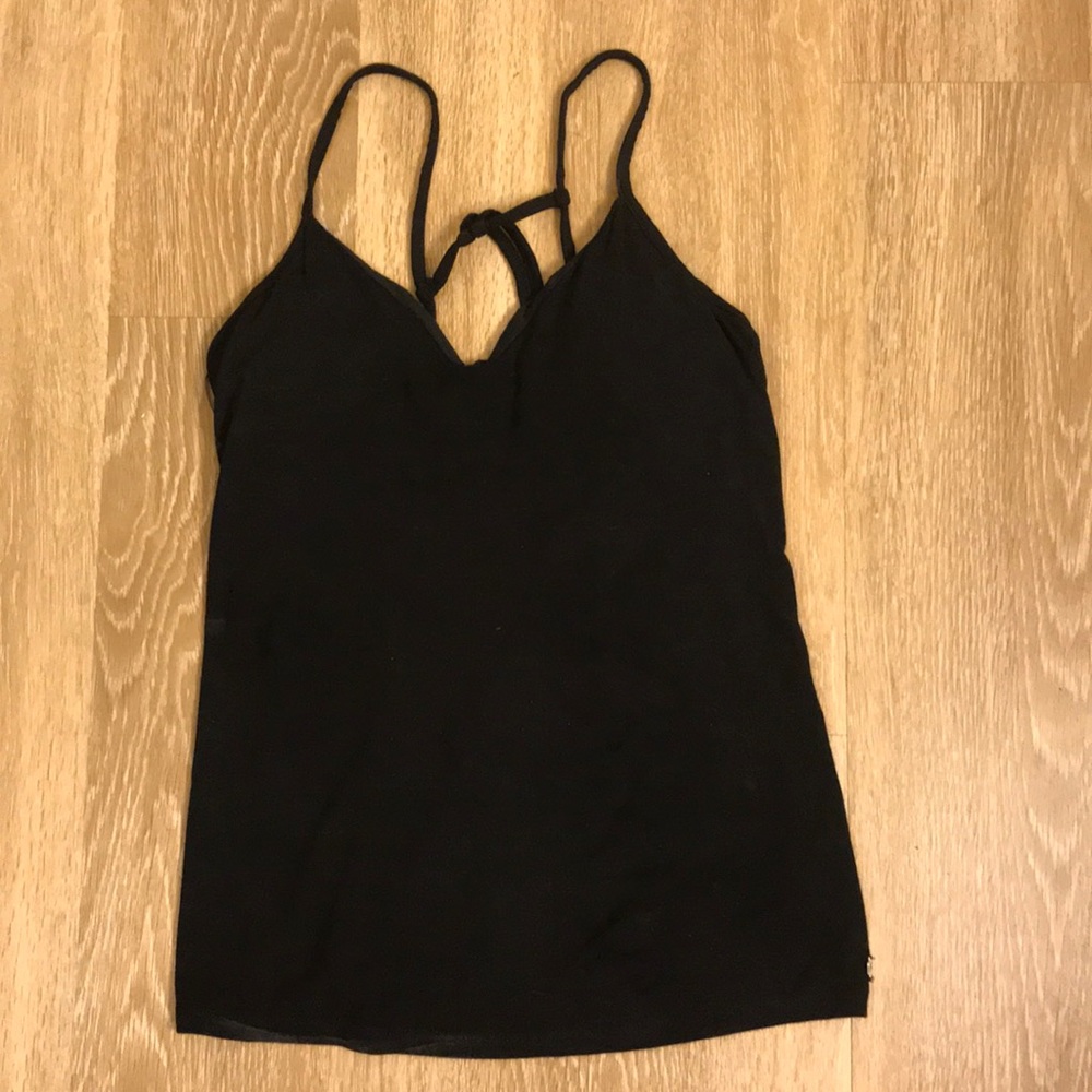 Black FABLETICS small strappey built in bra tank